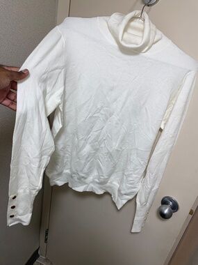 Fashion Nova Ivory Turtleneck Sweater Long Sleeve Knit Top Size 2XL